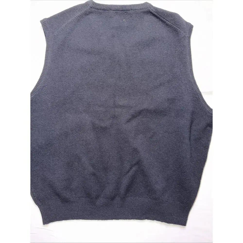 Polo Ralph Lauren Blue 100% Lambswool V-Neck Sweater Vest Men’s XL Vtg